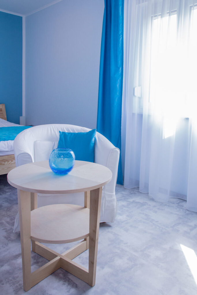 sanftes Licht lädt zum entspannen ein im Apartment 1 Türkis - Pension-Wildau